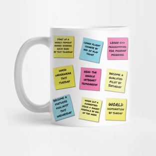 Over Ambitious Goal Notes Mug